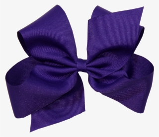 Wee Ones Hair Bow- Clemson Purple - Satin #8372488