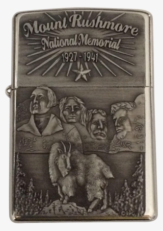 Vintage Mount Rushmore Souvenir Lighter - Norwegian Elkhound #8373314