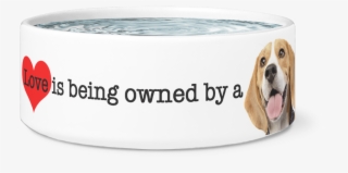 Large Dog Bowl, Love Is Being Owned By A Beagle, - Beagle #8373354