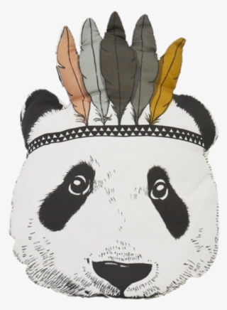 Indian Panda Pillow - Affiche Pour Chambre D Enfant #8373831
