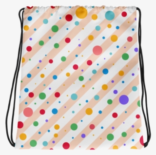 Multi Colored Polka Dots And Stripe Pattern Drawstring - Polka Dot #8375196