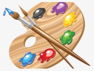 Paint Brush Clipart Arte - Art Palette #8375960