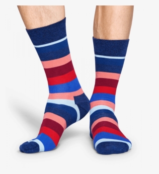 Happy Socks, Color Striped Socks With Pattern Stripes - Hockey Sock #8376183