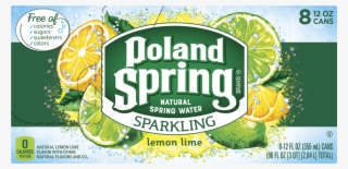 Poland Spring Lemonade Lime Sparkling Water, 12 Fl - Lime #8376246