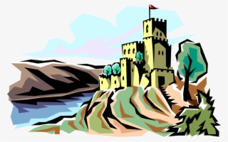 More In Same Style Group - Castle On A Hill With A River #8377154