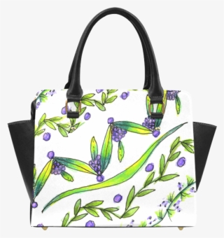 Dancing Greeen, Purple Vines, Grapes Zendoodle Classic - Handbag #8377174