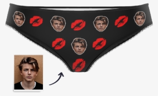 Red Lip Panties Printed Face - Panties #8378027