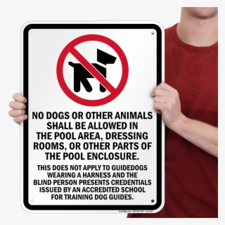 Alabama No Dogs Allowed In Pool Area Sign - Traffic Sign #8379220