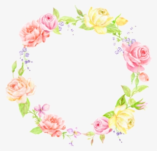 Literary Girl Wreath Decoration Vector - Garden Roses #8379611