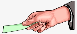 Vector Illustration Of Hand Receiving Or Giving Currency #8380116