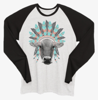 Farm Girl Headdress Boyfriend Raglan Tee - Burro #8380302