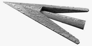 Damascus Steel Arrowhead 13b - Wood #8382268