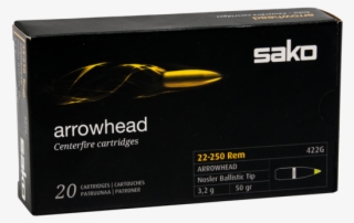 22-250 Arrowhead 50gr Nosler Ballistic Tip - Sako Trg 42 #8382301