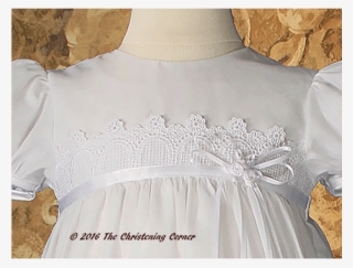 Italian Lace & Ribbon Christening Dress - Lace #8382427