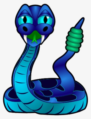 Clipart Snake Cartoon - Blue Snake Clipart #8382544