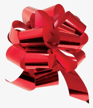 Gift Ribbon Bow Png Free Download - Metallic Red Bow #8382966