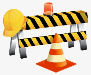 Clip Art Vector Flagger Working On Road Construction - Road Construction Clipart #8383571