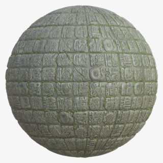Mayan Stone Block Wall With Intricately Carved Glyphs - Sphere #8385265