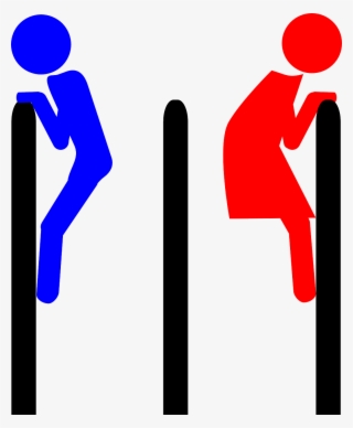Man Woman Sign - Comic Toilet Pictogram #8388649