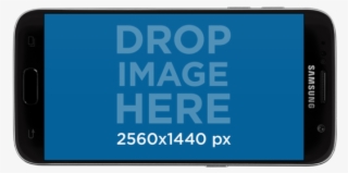 Mockup Of A Samsung Galaxy In Landscape Position Over - Smartphone #8389780