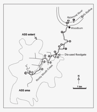 Sampling Locations In Rocky Mouth Creek - Diagram #8392606