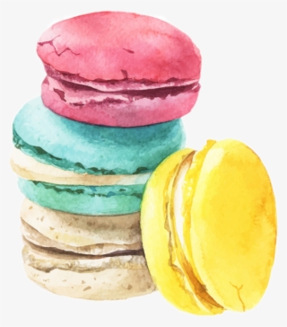 Macaroon Sticker - Watercolor Painting #8393632
