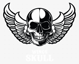 Skull 2 - Caveira Com Capacete E Asa #8393798