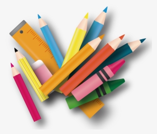 Colored Pencil Stationery Pencils Transprent Png Free - Objetos De Papeleria Png #8395419