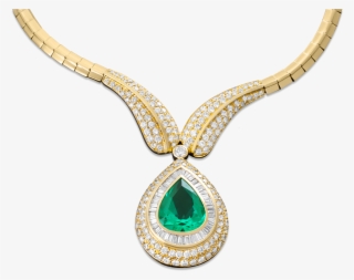 Colombian Emerald And Diamond Necklace, - Necklace #8396861