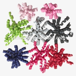 New Design Sheer Compound Christmas Curly Ribbon Bows - Artificial Flower #8397622