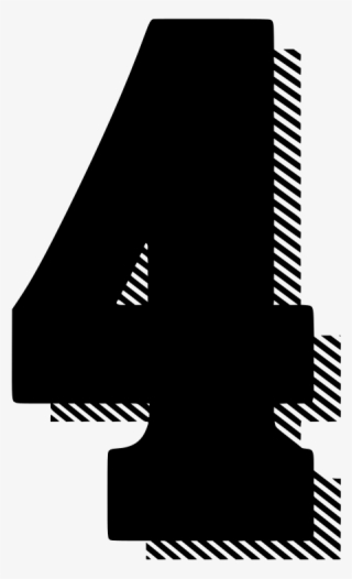 Download Png - Numero 4 Con Sombra #8397995