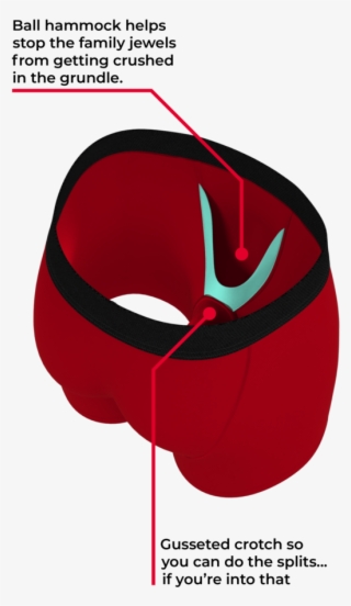 Red Ball Hammock Boxer Briefs For Men - Illustration #8398310