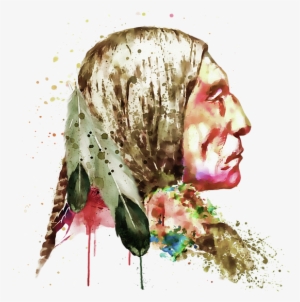 Bleed Area May Not Be Visible - Native American From Side #840565