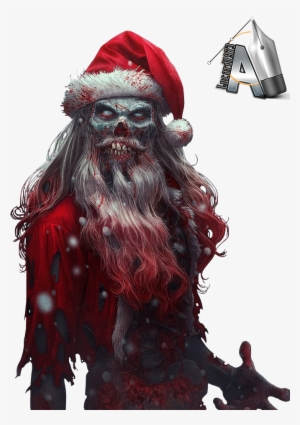 Png Black And White Library Claus Christmas Rudolph - Santa Claus Evil Png #841136