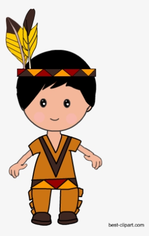 Free Thanksgiving, Pilgrims And Native American's Clip - Cartoon #841518