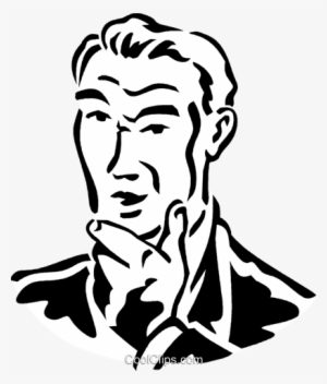 Man Thinking Royalty Free Vector Clip Art Illustration - Clip Art #841695