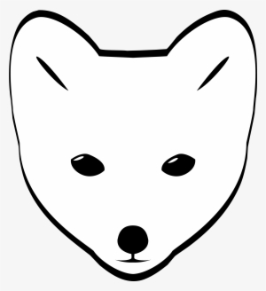 Clipart Arctic Fox Head - Fox Face Drawing Easy #843424