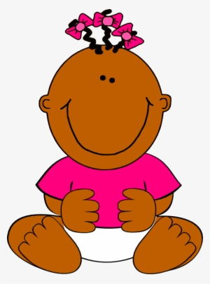 Brown Baby Girl Sitting Svg Clip Arts 438 X 594 Px #844290