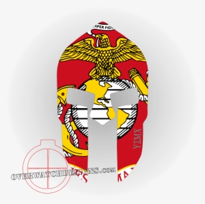 Spartan Usmc Overwatch Designs Png Usmc Text - Marine Corps Spartan Helmet #845414