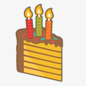 Clip Art Transparent Piece Svg Scrapbook Cut File Cute - Piece Of Birthday Cake #845732