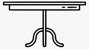 Single Legged Dining Table - Scalable Vector Graphics #845914
