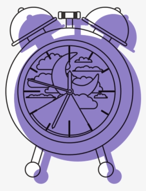 Alarm With Night Moon Landscape Inside Decorative - Drawing #846091