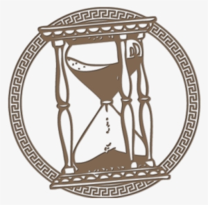 Hourglass - Greek Art - Decorative Circle Shower Curtain #846121