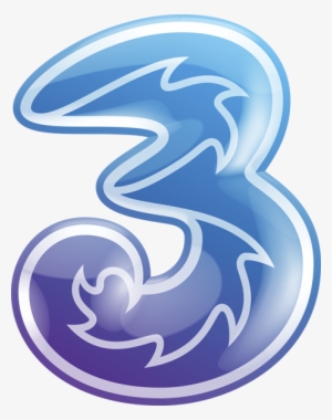 3 Logo Violet Blue - 3 Mobile Logo #846449