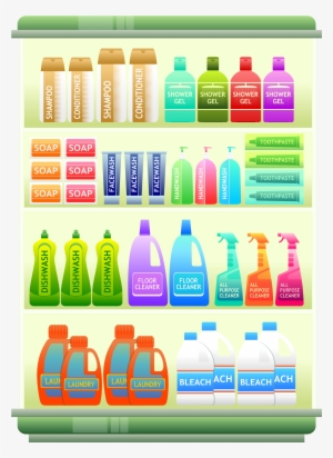 Grocery Vector Background - Goods On Shelf Icon #847931