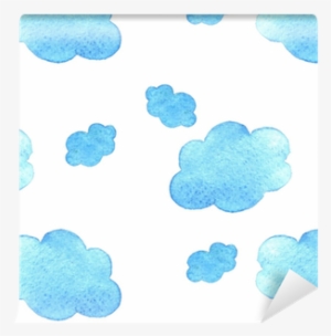 Blue Watercolor Clouds Background - Drawing #848009