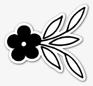 Black Flower Ornament Sticker #848249