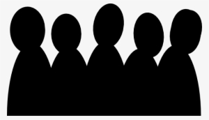 People Silhouette Clipart Small Group - Silhouette Of A Group Of People #848369