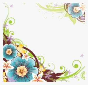 Flower Corner Png - Flower Vector Border Png #849295