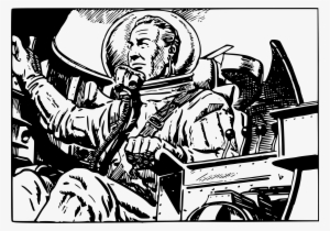 Png Black And White Stock Clipart Retro Scifi Big Image - Public Domain Sci Fi Art #849815